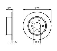 2x Disco freno pieno 0 986 478 267 BOSCH per OPEL OMEGA A OMEGA A Familiare