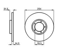 2x Disco freno pieno 0 986 478 345 BOSCH per FORD TRANSIT Autobus