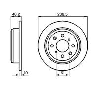 2x Disco freno pieno 0 986 478 350 BOSCH per ROVER HONDA