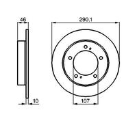 Bosch BD315 Dischi freno, Certificato ECE-R90, 1 set di 2 dischi