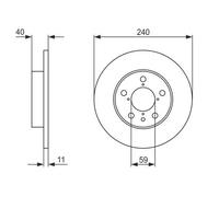 Disco freno BOSCH 0 986 478 444 posteriore, pieno, 1 Pezzo