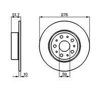 COPPIA DISCHI FRENO POST BOSCH LANCIA KAPPA SW 3.0 24V 150KW 96>01 0986478463