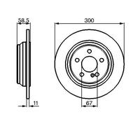 2x Disco freno pieno 0 986 478 472 BOSCH per MERCEDES-BENZ CLASSE S