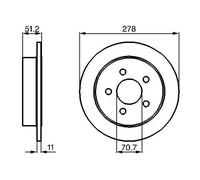 2x Disco freno pieno 0 986 478 487 BOSCH per OPEL SINTRA