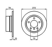 2x Disco freno pieno 0 986 478 641 BOSCH per BMW 3 Compact