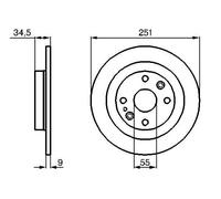 2x Disco freno pieno 0 986 478 701 BOSCH per MAZDA MX-3 323 C IV MX-5 II MX-5 I