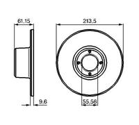2x Disco freno pieno 0 986 478 811 BOSCH per ROVER AUSTIN