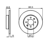 Disco freno BOSCH 0 986 478 889 anteriore, pieno, 1 Pezzo