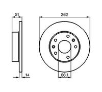 Bosch Disco freno 986478991 anteriore pieno 1 pezzo