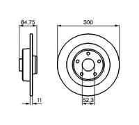 2x Disco freno pieno 0 986 479 083 BOSCH per RENAULT VEL SATIS ESPACE IV