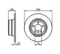 2x Disco freno pieno 0 986 479 167 BOSCH per BMW X5