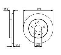 2x Disco freno pieno 0 986 479 432 BOSCH per DAIHATSU TERIOS