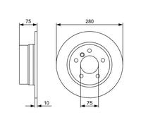 Bosch BD1354 Dischi freno, Certificato ECE-R90, 1 set di 2 dischi