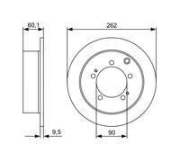 2x Disco freno pieno 0 986 479 512 BOSCH per MITSUBISHI PAJERO PININ I