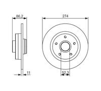 2x Disco freno pieno 0 986 479 682 BOSCH per RENAULT GRAND SCÉNIC III