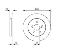 Disco freno BOSCH 0 986 479 721 posteriore, pieno, 1 Pezzo