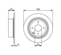 2x Disco freno pieno 0 986 479 742 BOSCH per NISSAN TIIDA Hatchback CUBE
