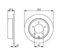 Disco freno BOSCH 0 986 479 A39 anteriore, pieno, 1 Pezzo