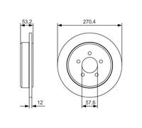 Bosch BD2140 Dischi freno, Certificato ECE-R90, 1 set di 2 dischi