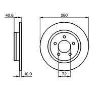 Bosch Disco freno 0 986 479 C79 posteriore pieno 1 pezzo