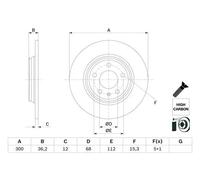 BOSCH 0 986 479 E33 Disco freno