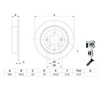 Bosch Disco freno 0 986 479 E43, posteriore pieno, 1 pezzo