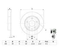BOSCH 0 986 479 E54 Disco freno