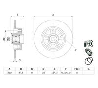BOSCH 0 986 479 E79 Disco freno