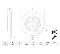 BOSCH 0 986 479 F76 Disco freno