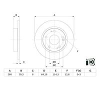 Disco freno BOSCH 0 986 479 G17 posteriore, pieno, 1 Pezzo