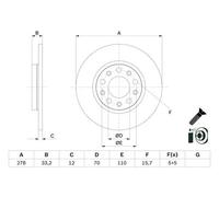 2x Disco freno pieno 0 986 479 G21 BOSCH per JEEP CHEROKEE CHEROKEE VAN