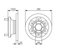 2x Disco freno pieno 0 986 479 S95 BOSCH