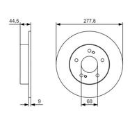 2x Disco freno pieno 0 986 479 T86 BOSCH per NISSAN MAXIMA / MAXIMA QX IV