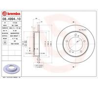 2x Disco freno pieno 08.4994.10 BREMBO per SUZUKI SJ410 SJ413 SJ410 Cabrio