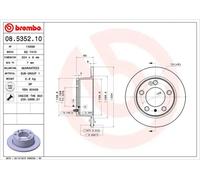 2x Disco freno pieno 08.5352.10 BREMBO per CITROËN XM XM Break