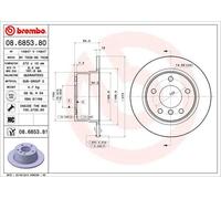 BREMBO 08.6853.81 Disco freno
