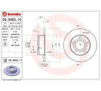 BREMBO 08.9083.11 Disco freno