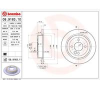 2x Disco freno pieno 08.9163.11 BREMBO per MINI MINI MINI Cabriolet