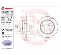 2x Disco freno pieno 08.9580.21 BREMBO per MERCEDES-BENZ VANEO CLASSE A