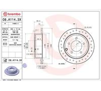 BREMBO 08.A114.3X Disco freno