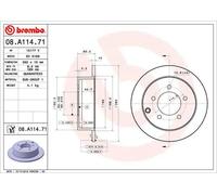BREMBO Dischi Freno COATED DISC LINE 08.A114.71 Freni a Disco,Dischi Dei Freni MITSUBISHI,Lancer VIII Sedan (CY_A, CZ_A),Lancer VIII Hatchback (CX_A)