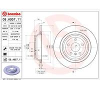 Disco freno BREMBO 08A95711 posteriore, pieno, altamente carbonizzato, 1 Pezzo