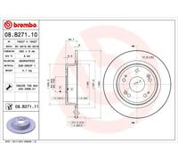 2x Disco freno pieno 08.B271.11 BREMBO per HONDA ACCORD VIII e:Ny1