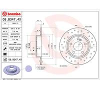 BREMBO 08.B347.4X Disco freno per MERCEDES-BENZ