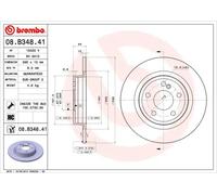 2x Disco freno pieno 08.B348.41 BREMBO per MERCEDES-BENZ CLA Coupé CLASSE GLA