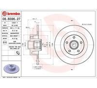 2x Disco freno pieno 08.B396.27 BREMBO per RENAULT LAGUNA Coupé