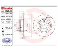 2x Disco freno pieno 08.B649.11 BREMBO per MINI MINI COUNTRYMAN MINI PACEMAN