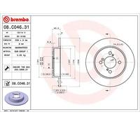 BREMBO 08.C046.31 Disco freno
