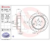 BREMBO 08.C252.1X Disco freno