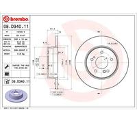 BREMBO 08.D340.11 Disco freno